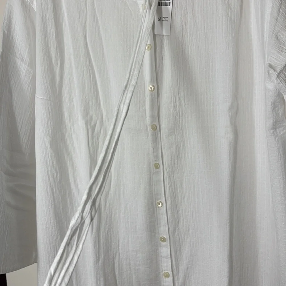 J.Crew Soft gauze button-down tunic dress BH542